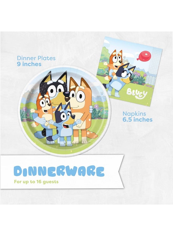 Unique Bluey Birthday Decorations and Party Supplies | Serves 16 Guests | Bluey Party Decorations | Banner, Tablecloth, Balloons, Plates and Napkins, Sticker | Officially Licensed  - Image 4