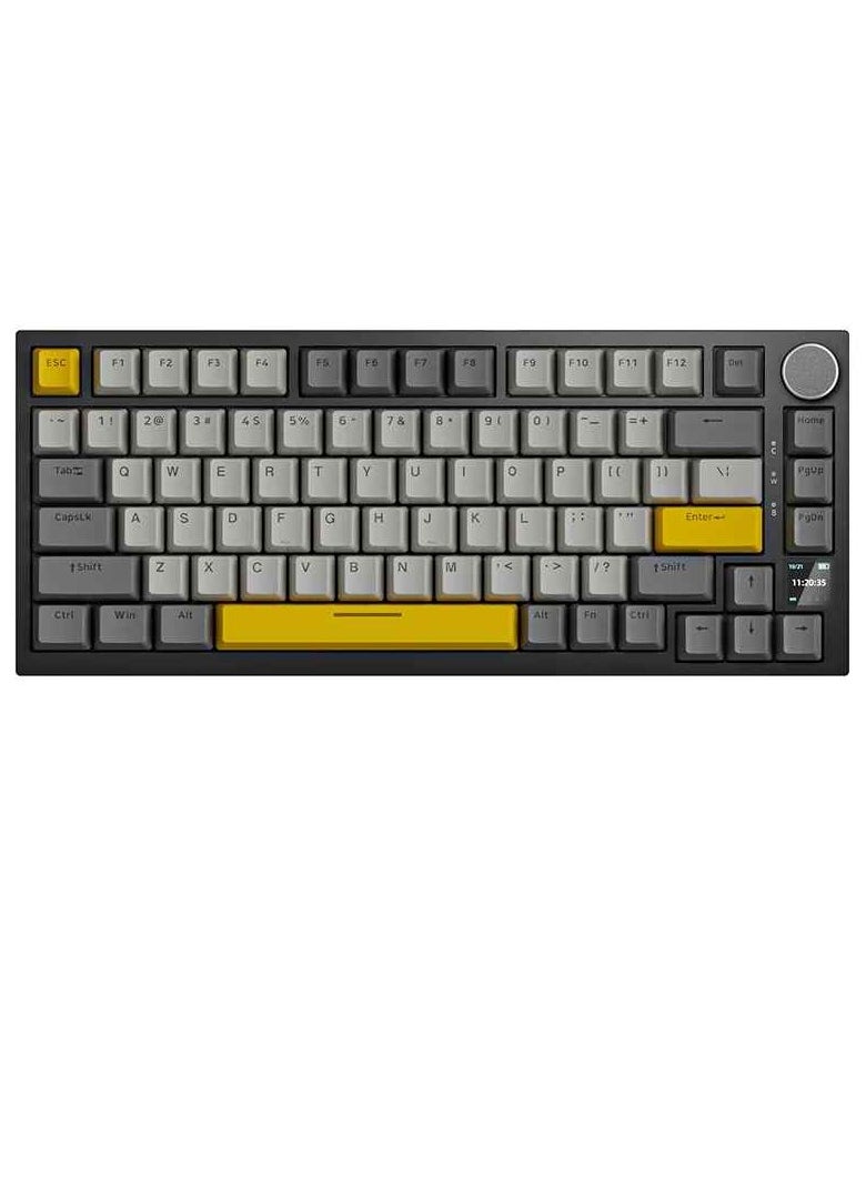 Generic - AK820 Pro Gaming Mechanical Keyboard, Customized Keyboard With TFT Smart Display And Knob, Compact And Portable Bluetooth Computer Keyboard, (1pc, Grey, Axis Body Flying Fish Switch) - Image 1