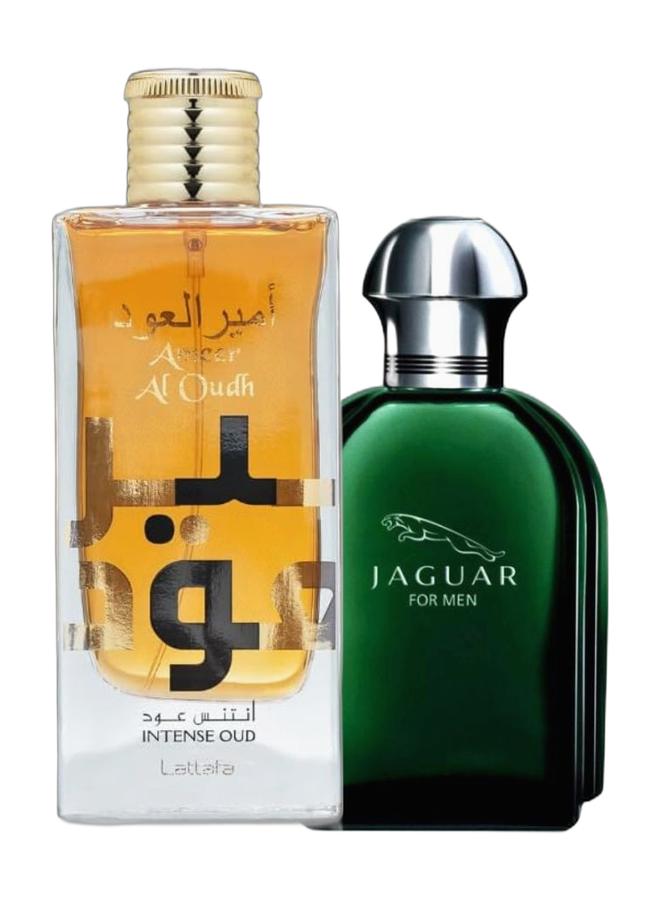 Lattafa Ameer Al Oudh & Jaguar Classic Combo (100ml + 100ml) - Image 1
