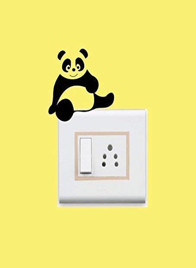 Techgifti ملصق حائط على شكل باندا مضحك من Techgifti™ (اللون: فينيل PVC متعدد الألوان غير لامع، حجم الورقة: 25 سم × 25 سم) (مجموعة من 5 قطع) - Image 3