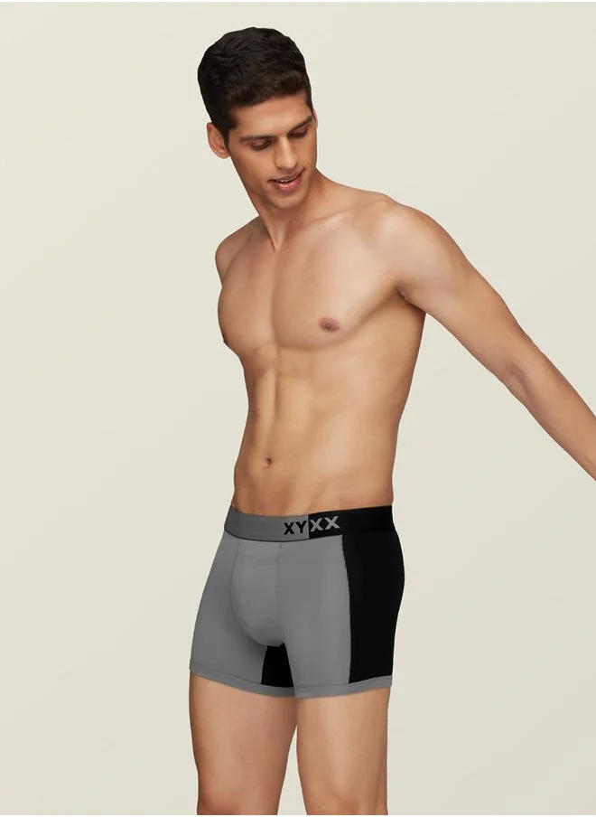 XYXX Colorblock Modal Stretch Trunks with Branding by Styli
