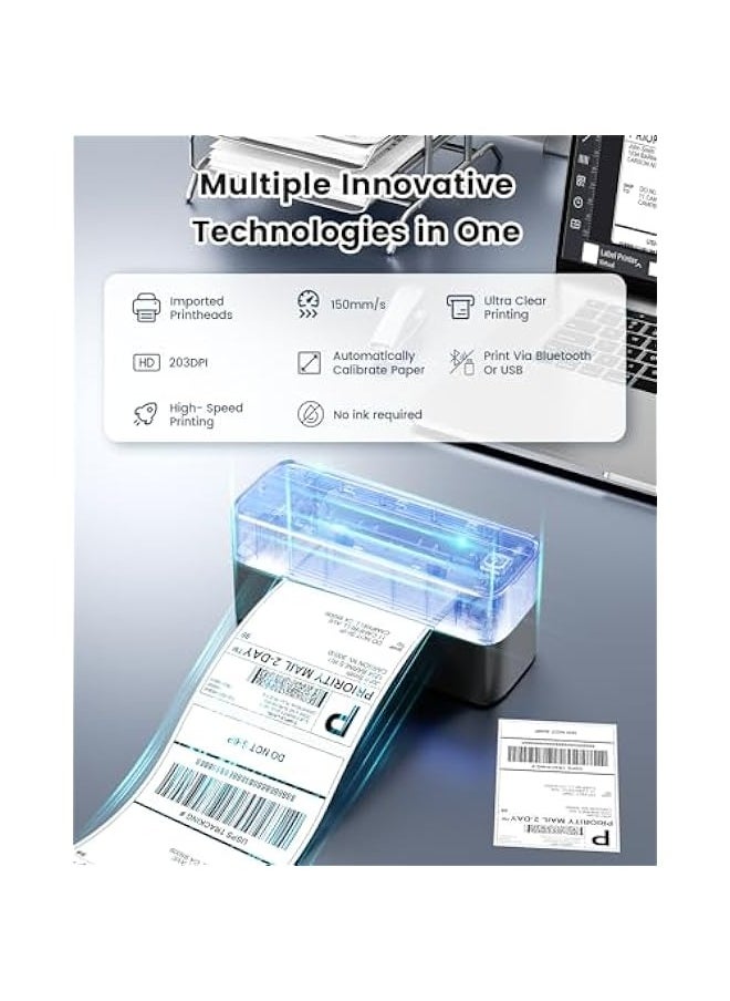 phomemo - Thermal Label Printer, 4X6 Shipping Label Printer for Small Business, Wireless Label Printer for Package for Phone & Pad & PC, Used for  UPS,  TikTok, USPS, FedEx, DHL - Image 1