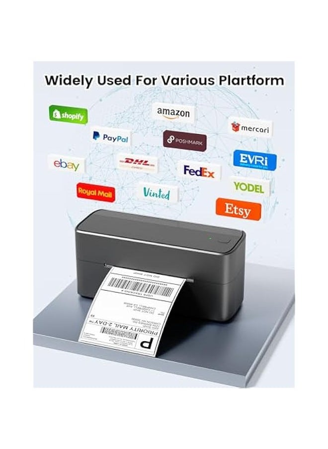 phomemo - Thermal Label Printer, 4X6 Shipping Label Printer for Small Business, Wireless Label Printer for Package for Phone & Pad & PC, Used for  UPS,  TikTok, USPS, FedEx, DHL - Image 1