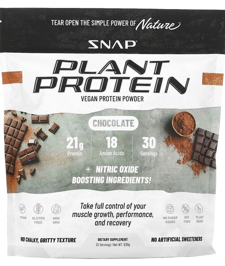 SNAP SUPPLEMENTS Plant Protein Vegan Protein Powder Chocolate 939 g