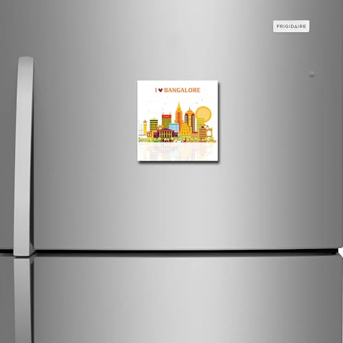 ASHVAH I Love Bangalore City Wooden Stylish Fridge Magnet Souvenir Perfect Refrigerator Decoration Fridge Magnet Size 4x4 Inch - Image 2