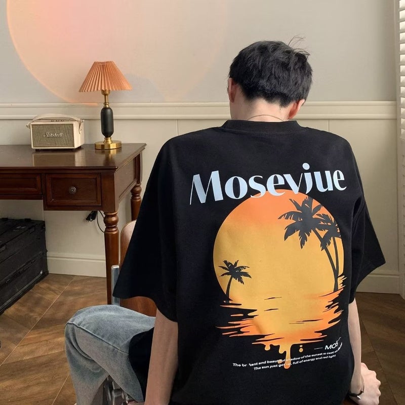 Heavy 200g cotton short sleeve T-shirt Men's Youth popular round neck half sleeve ins summer new fashion top - Image 5