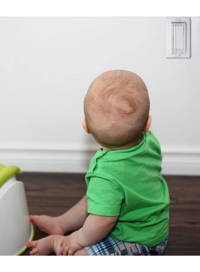 آي ليفابل واقي مفتاح الإضاءة، غطاء لوحة مفتاح هزاز مقاوم للأطفال من ILIVABLE يمنع الأطفال أو تشغيل/إيقاف تشغيل المفتاح عن طريق الخطأ مع السماح بالوصول (شفاف، عبوة من 4 قطع) - Image 4