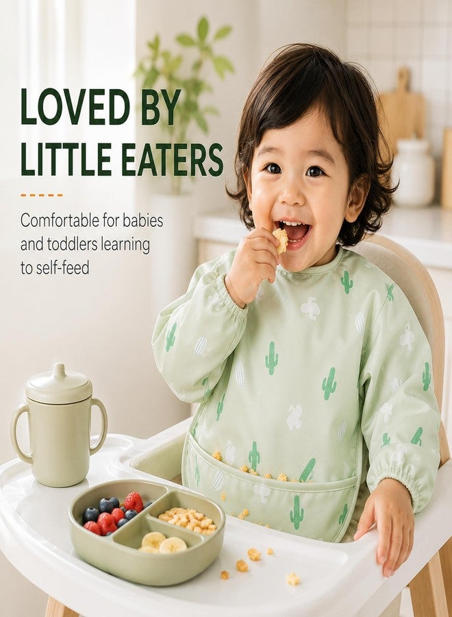 ANGORA BRANDS Silicone Baby Bib for Toddlers & Infants - 100% Food-Grade Waterproof Bib with Deep Food Catcher Pocket - Adjustable, Easy Clean & Dishwasher Safe - Image 5