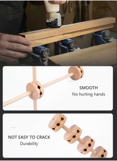 GROIC 60 Pieces Wooden Building Block Toys for Kids, Montessori STEM Toy Natural Wood Splicing Joints and Sticks Educational Sensory Tinker Creative 3D Playset Stacking Game  - Image 3
