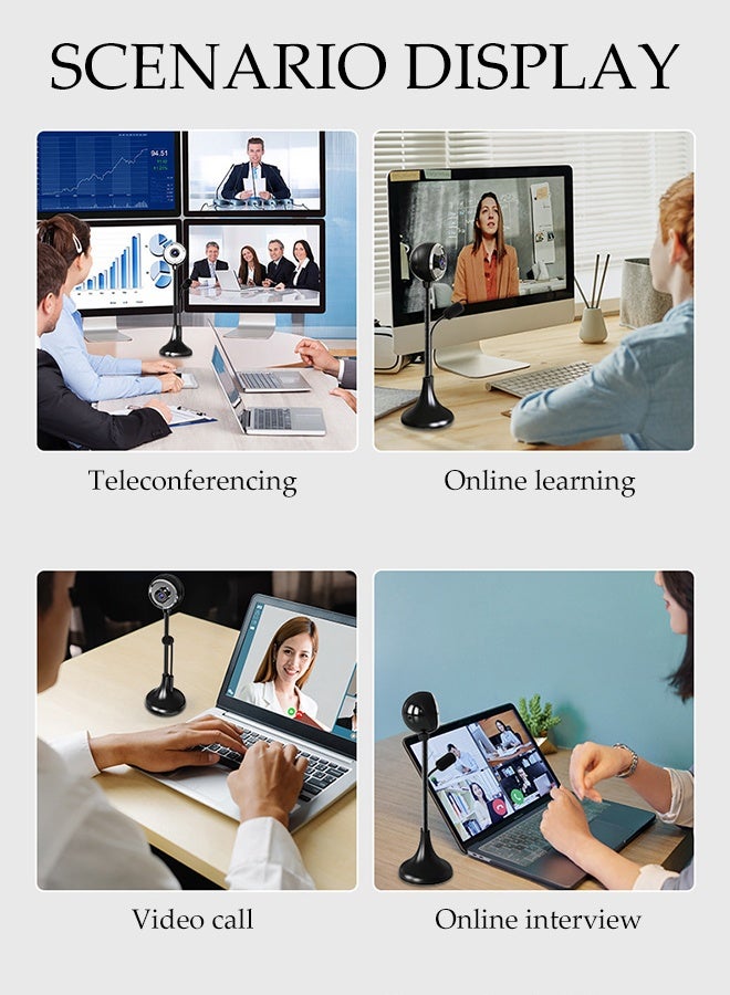DUNISO 1080p Webcam with Microphone,Manual Focus,Plug and Play, External USB HD Computer Camera for Laptop computer and Desktop computer - Image 3