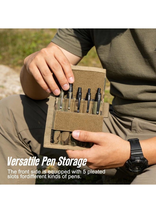 ‎KOSIBATE Military Notebook Cover, Tactical Leader Book Cover with Pen Holder, 8"x5"(CP) - Image 5