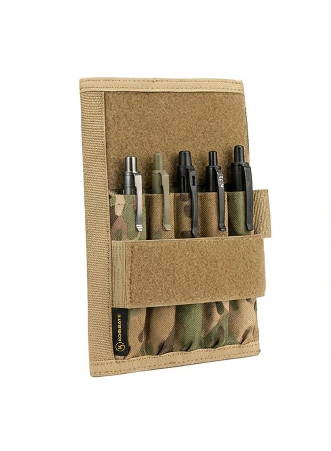 ‎KOSIBATE Military Notebook Cover, Tactical Leader Book Cover with Pen Holder, 8"x5"(CP) - Image 1