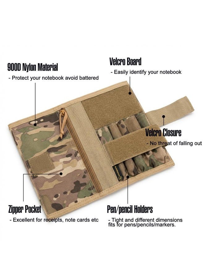 ‎KOSIBATE Military Notebook Cover, Tactical Leader Book Cover with Pen Holder, 8"x5"(CP) - Image 3