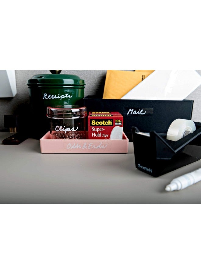 سكوتش عبوة توزيع شريط لاصق اقتصادية مع شريط سكوتش سوبر هولد، موزع أسود، 1 في القلب، 10 عبوات (700K10C18Blk) - Image 5