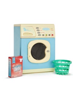 CASDON Blue Electronic Washer: Toy Washer With Spinning Drum, Lights, Sounds, And Accessories. For Children Aged 3+  - Image 1