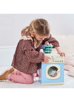 CASDON Blue Electronic Washer: Toy Washer With Spinning Drum, Lights, Sounds, And Accessories. For Children Aged 3+  - Image 4
