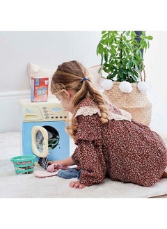 CASDON Blue Electronic Washer: Toy Washer With Spinning Drum, Lights, Sounds, And Accessories. For Children Aged 3+  - Image 3