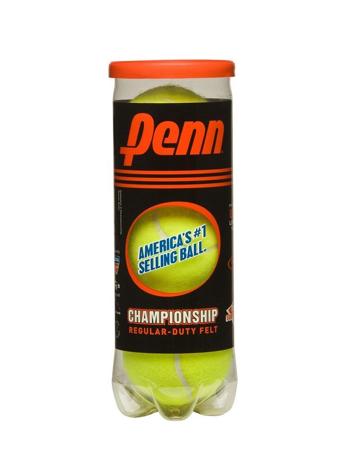 Championship- Regular Duty Felt Pressurized Tennis Balls - 1 Can, 3 Balls