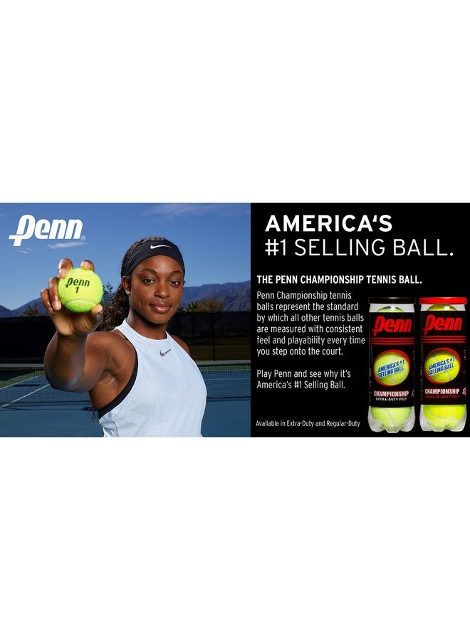 Championship- Regular Duty Felt Pressurized Tennis Balls - 1 Can, 3 Balls