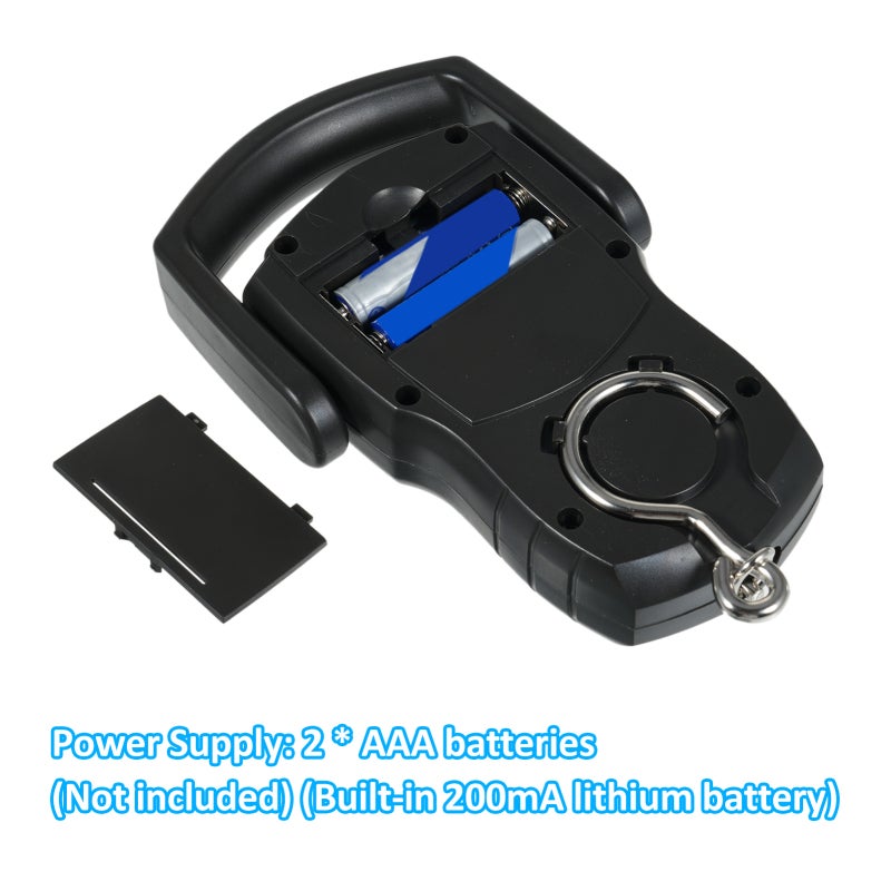Portable Weighing Scale: 0 To 75kg High Precision Sensor, Backlit LCD Display, Comfortable Rubber-Coated Handle - Auto Lock Function, Built-In Measuring Tape For Travel Outdoor Night Use - Image 5