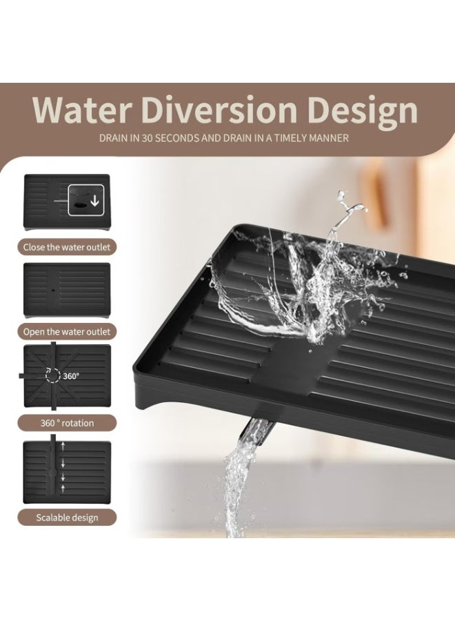 حامل الأطباق المكون من طابقين مع تصميم دليل للماء - Image 5