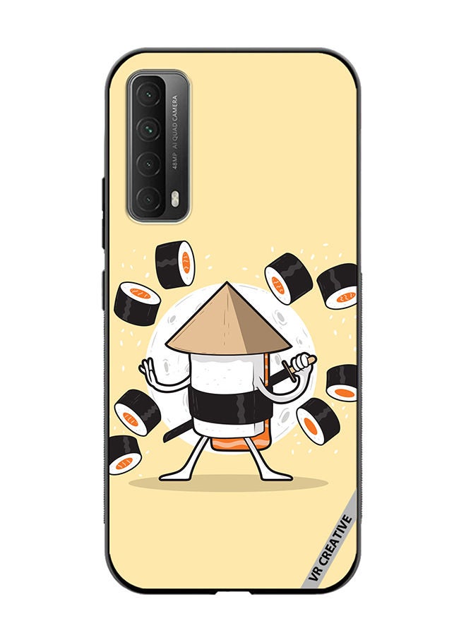 VR CREATIVE Protective Case Cover For Huawei Y7a Samurai Sushi Design Multicolour - Image 1