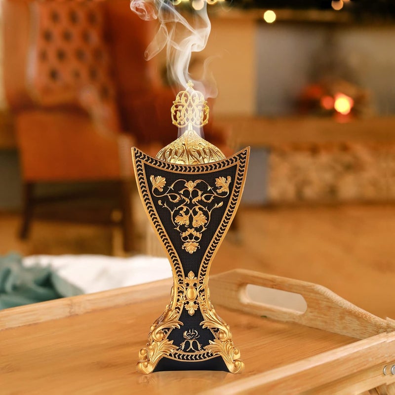TERSCHELLING Frankincense Resin Incense Burner,Bakhoor Burner, Charcoal Incense Burner, Portable Incense Censer - for Yoga,Spa Aromatherapy,Office & Home Decor(Black) - Image 3