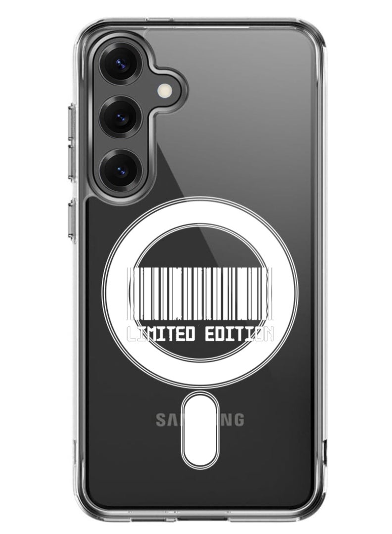 Theodor Magnetic Case for Samsung Galaxy S25 6.2-inch Compatible with MagSafe Wireless Charging, Shockproof Phone Bumper Cover Limited Edition - White - Image 1
