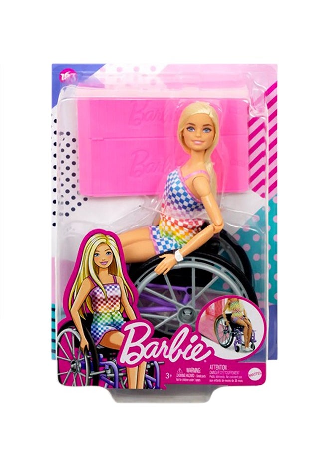 Barbie - باربي دمى الأزياء + كرسي متحرك - Image 1