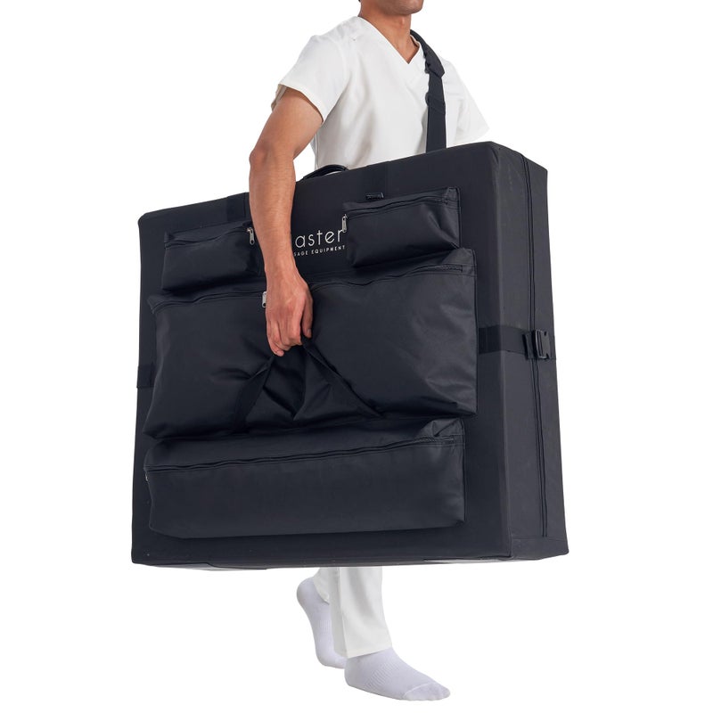 Master Massage Universal Massage Table Carry Case 5 Pockets Carrying Bag for Massage Table 2532 Black