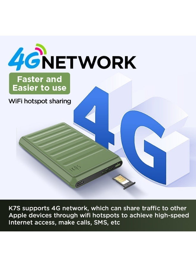 IKOS K7S Bluetooth SIM Adapter for iPhone & iPad – Works with Locked iOS Devices, Nano SIM Support, Calls & SMS, 4G Data, WiFi Hotspot, Voice Recording, Secondary Phone Line - Image 4