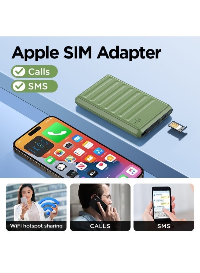 IKOS K7S Bluetooth SIM Adapter for iPhone & iPad – Works with Locked iOS Devices, Nano SIM Support, Calls & SMS, 4G Data, WiFi Hotspot, Voice Recording, Secondary Phone Line - Image 3