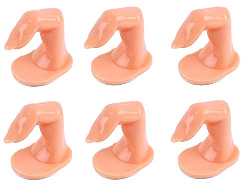 LASSUM 6PCS Practice Fake Finger Practice Model For Hand Nail Art Training Display Decoration Tool