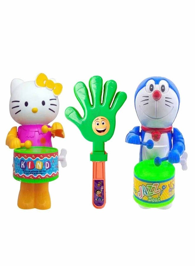 PRIMEFAIR Key Operated Cute Drummer Toy with Noisemakers Favors Concert Party Cheering Props Children clap clap Your Hands Small Hands Clapping Toy (KITTYCAT-PROPS-DORE-003) - Image 1