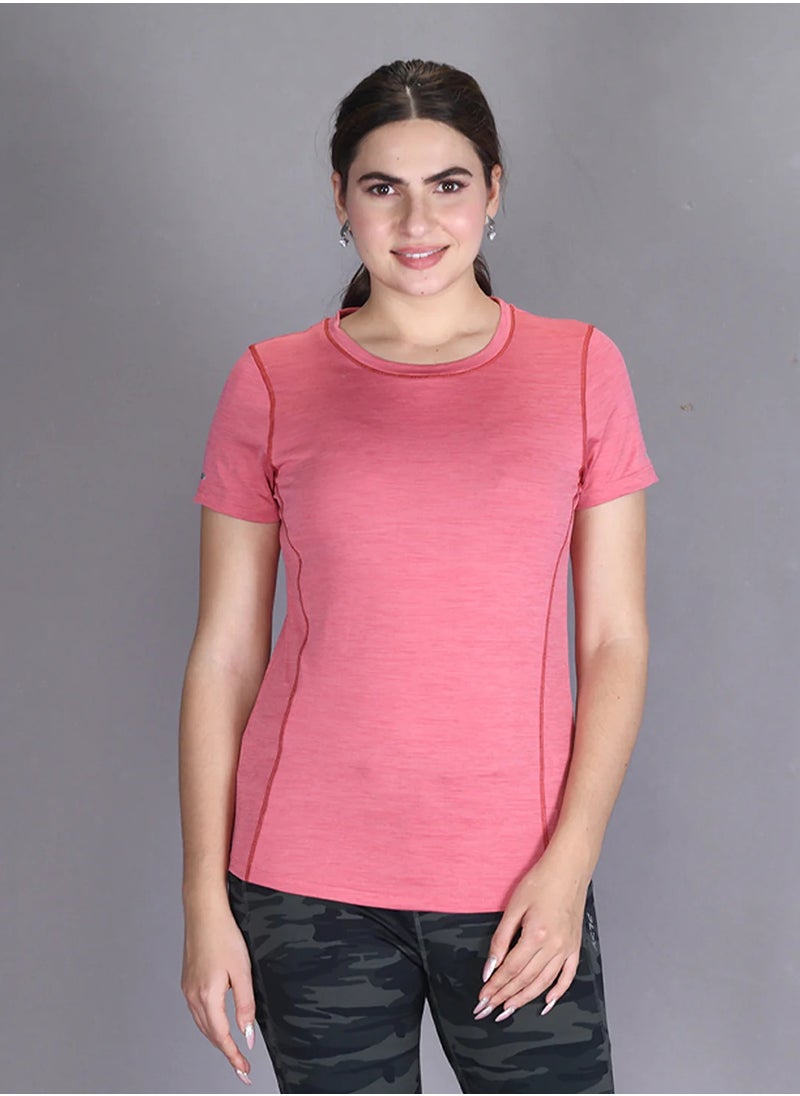 Lyra Pink Activewear T-shirt for Women | Color Shade May Vary  - Image 1