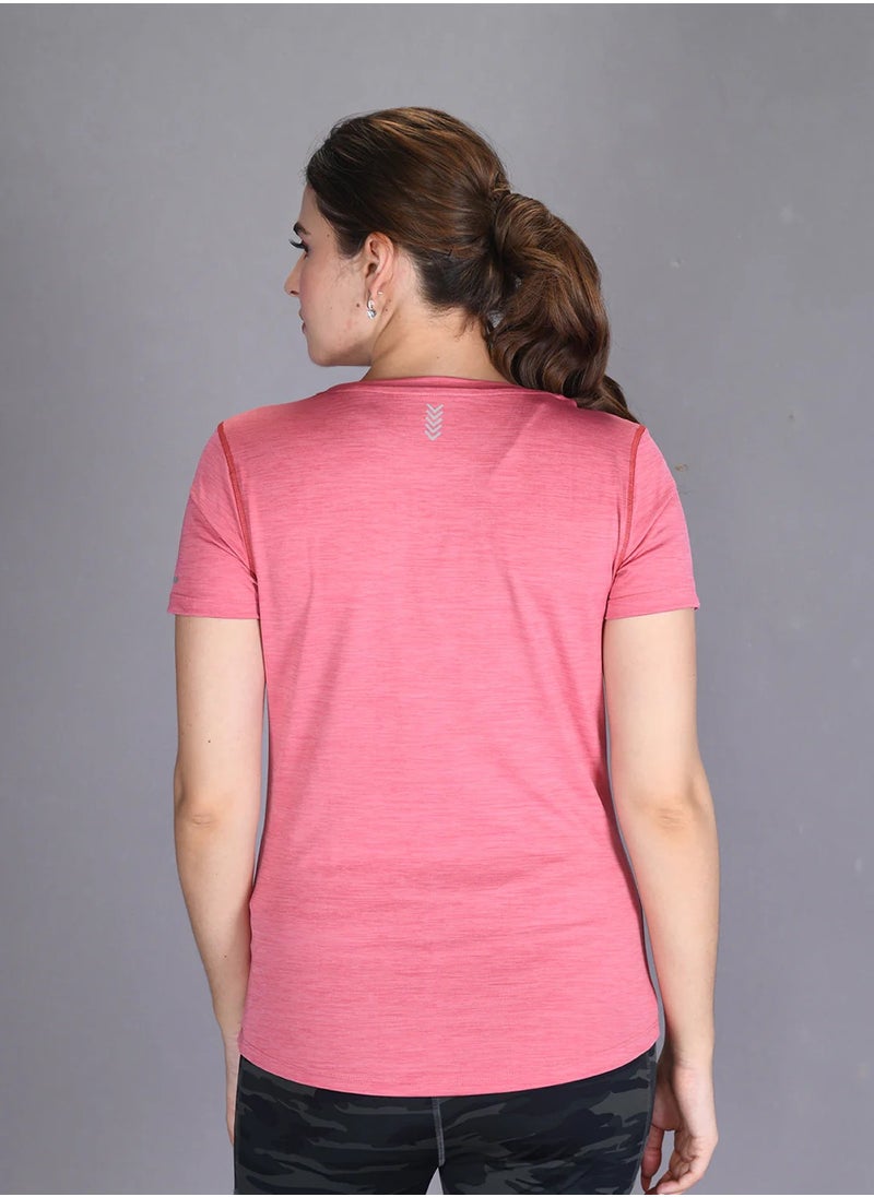 Lyra Pink Activewear T-shirt for Women | Color Shade May Vary  - Image 4