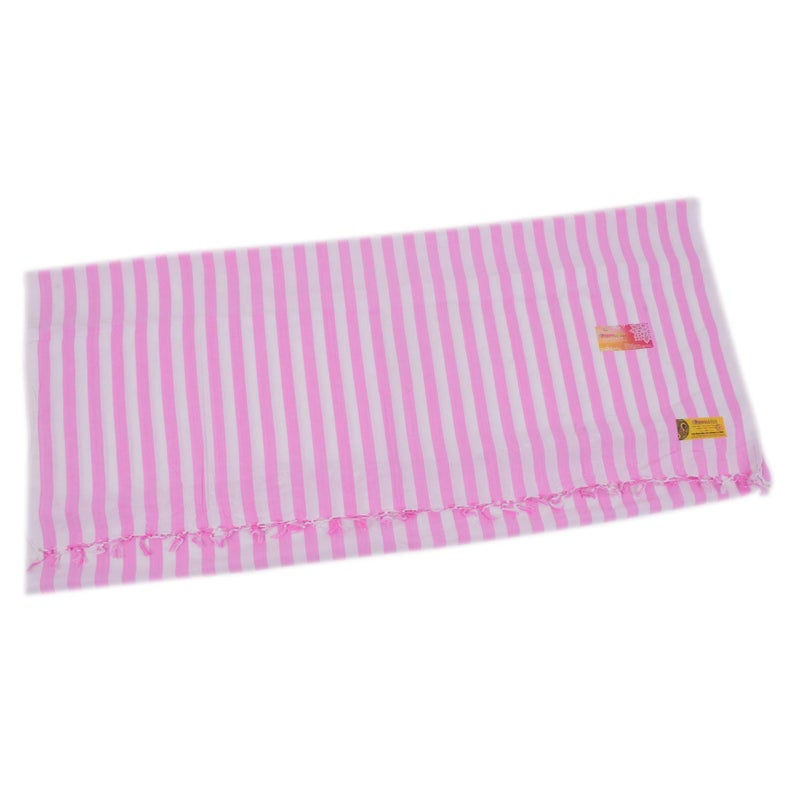 EthnicAlive NIC Handloom Bhagalpuri Andi Dull Chadar AC Chadar |Comforter |Blanket | Pure Bamboo Fabric Chadar for All Season (Size 220x125cm) White Pink Strip - Image 4