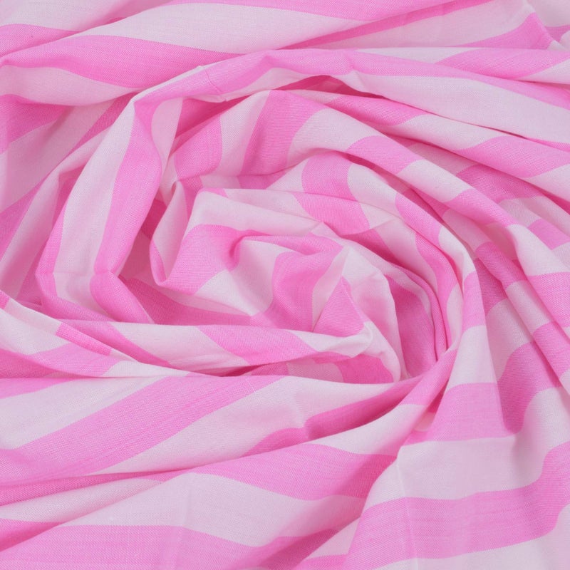 EthnicAlive NIC Handloom Bhagalpuri Andi Dull Chadar AC Chadar |Comforter |Blanket | Pure Bamboo Fabric Chadar for All Season (Size 220x125cm) White Pink Strip - Image 3