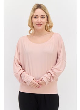 PUMA Women Sportwear Fit Long Sleeves Brand Logo Training Top, Peach  - Image 1