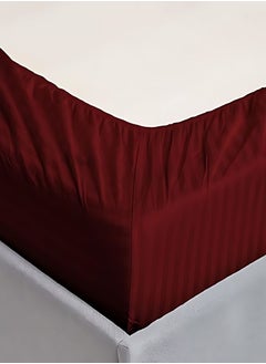 MAXQON 2-Set Fitted Bed Sheets +  Pillow Covers, King/Queen/Double/Single Sizes, Color Maroon  - Image 4