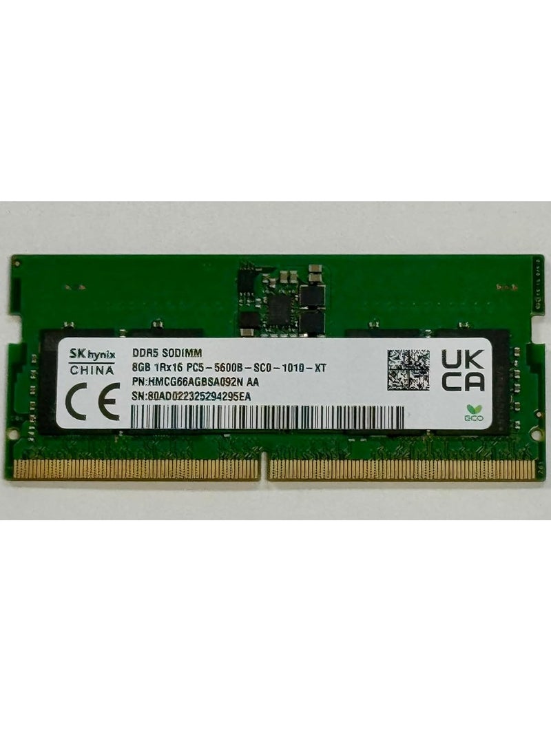 Generic ZECHNOLOGY SK-Hynix 8GB DDR5 5600MHz SODIMM PC5-5600B-SC0 1Rx16 1.1V SO-DIMM 262-Pin Gaming Laptop RAM Memory Module (HMCG66AGBSA092N AA) OEM 