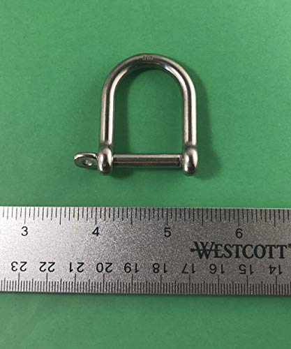 US STAINLESS Stainless Steel 316 Wide D Shackle 5.5mm (7/32") (Close to 1/4") Marine Grade - Image 2
