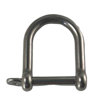 US STAINLESS Stainless Steel 316 Wide D Shackle 5.5mm (7/32") (Close to 1/4") Marine Grade - Image 1