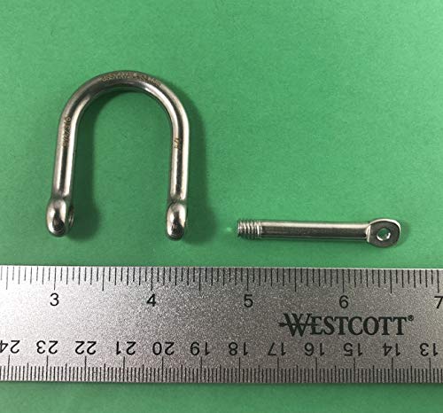 US STAINLESS Stainless Steel 316 Wide D Shackle 5.5mm (7/32") (Close to 1/4") Marine Grade - Image 4
