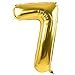 TONIFUL 40 Inch Gold Large Numbers Balloon 09Foil Mylar Big Number Balloon Digital 7 for 2026 Graduation New Year Eve Birthday PartyWedding Baby Shower Engagement Photo Shoot Anniversary - Image 2