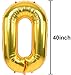 TONIFUL 40 Inch Gold Large Numbers Balloon 09Foil Mylar Big Number Balloon Digital 7 for 2026 Graduation New Year Eve Birthday PartyWedding Baby Shower Engagement Photo Shoot Anniversary - Image 3