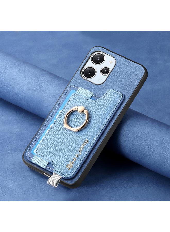 S-TOP Case For Redmi Note 12 Turbo / Poco F5 5G Retro Magsafe Cross Leather Ring Holder Card Bag Phone Case - Image 5