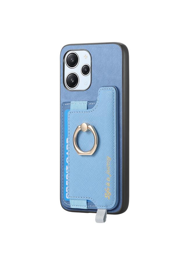 S-TOP Case For Redmi Note 12 Turbo / Poco F5 5G Retro Magsafe Cross Leather Ring Holder Card Bag Phone Case - Image 2