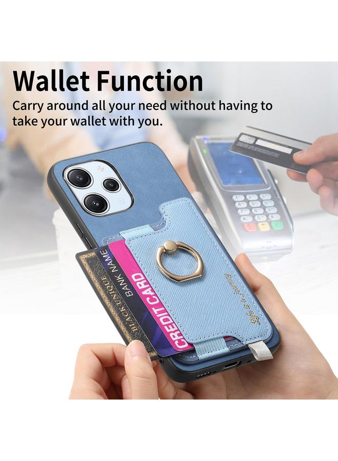 S-TOP Case For Redmi Note 12 Turbo / Poco F5 5G Retro Magsafe Cross Leather Ring Holder Card Bag Phone Case - Image 4