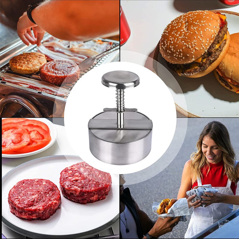 Meat Press Manual Hamburger Press 304 Stainless Steel Meat Press Mold Hamburger Meat Press Kitchen Tool - Image 5